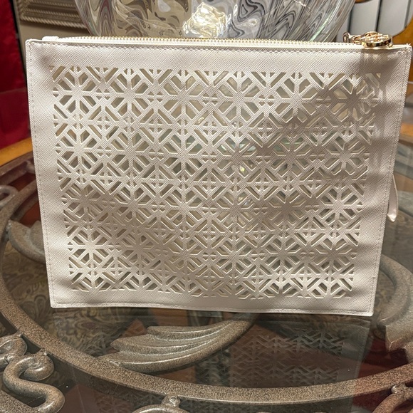 Tory Burch White Cutout Clutch - Picture 1 of 6